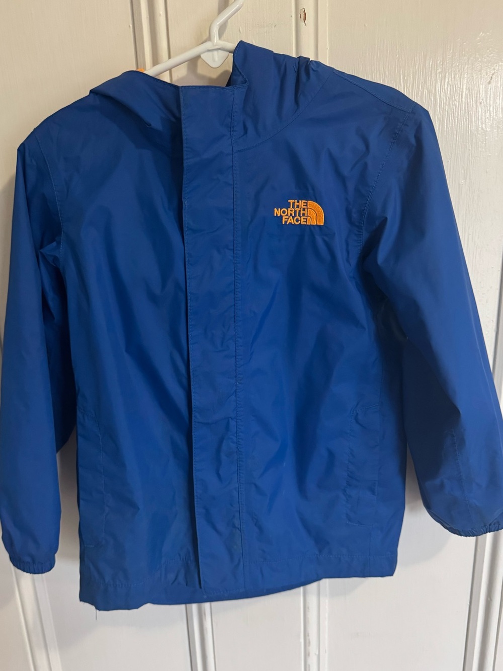 The North Face Toddler 4T Blue & Orange Hooded Rain Jacket